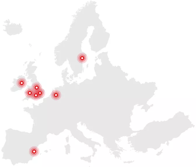 CSL Group Offices Map - Europe