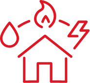 buildings and security icon