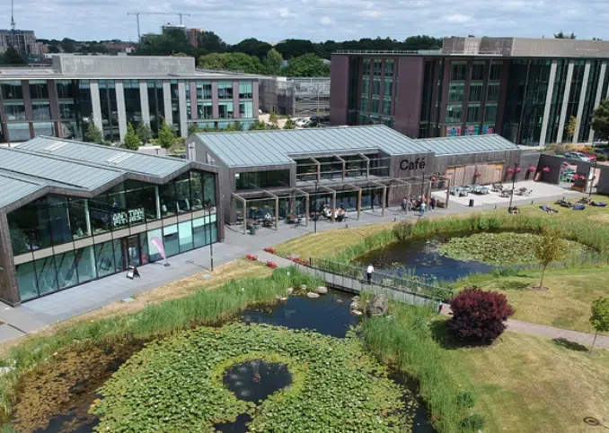 Café and gym by office image