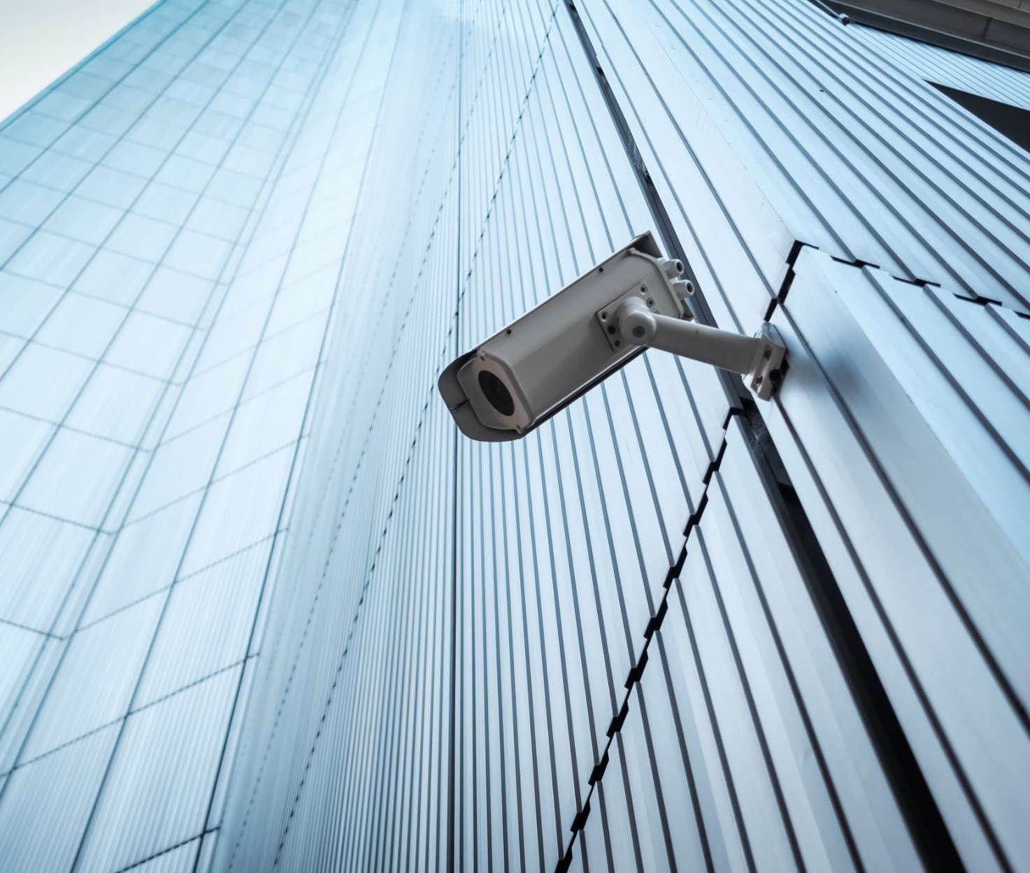CCTV camera on side on skyscraper image