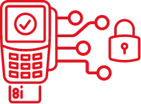 retail hospitality cyber secure icon