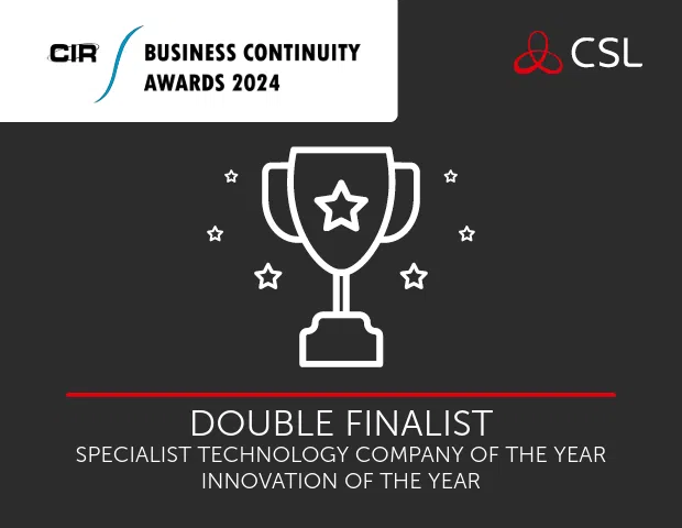 CSL Double Finalist Business Continuity Awards 2024 logo