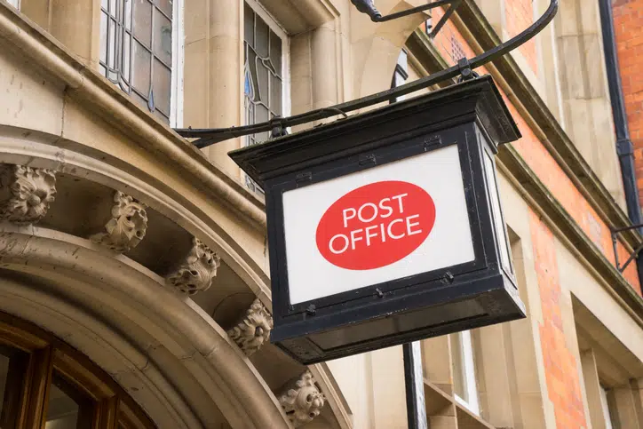 Classic old fashioned post office sign image