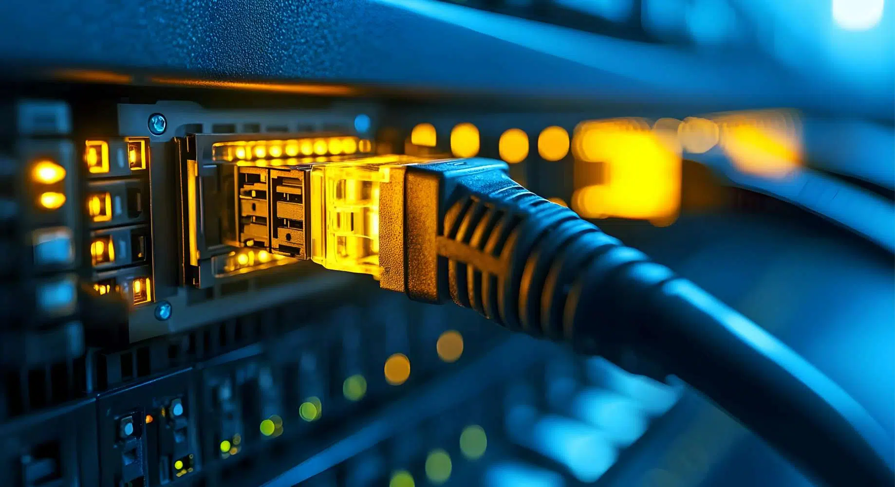 close up of router connections image