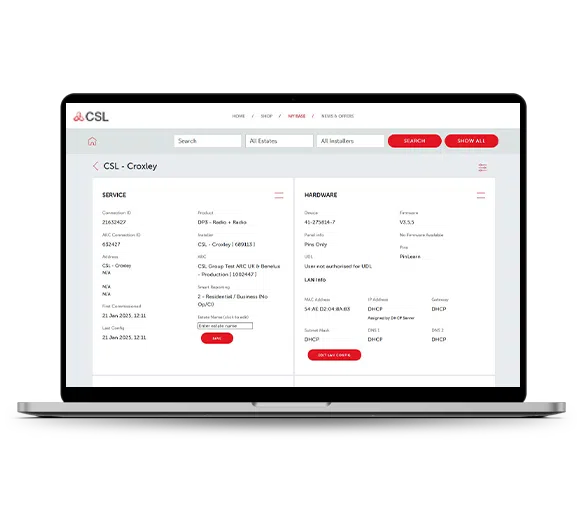 Connectivity Management Platform auf Laptop-Bild