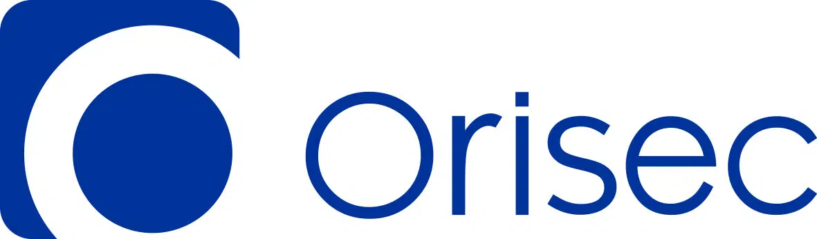 Orisec logo blue with large O on the left