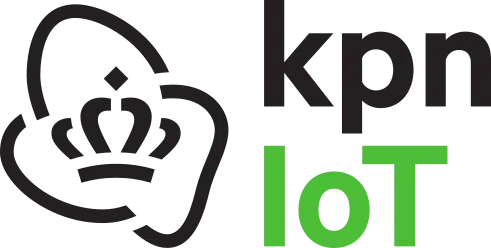 KPN IoT Logo - icon with crown, black and green text.