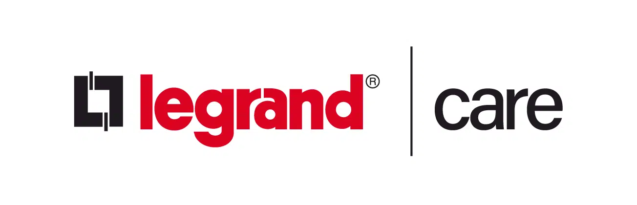 Legrand Care logo black and red