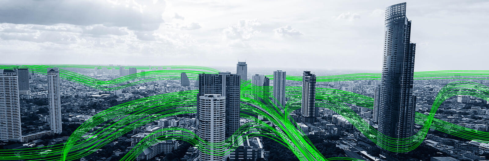resilient smart city connection with data communication flow network