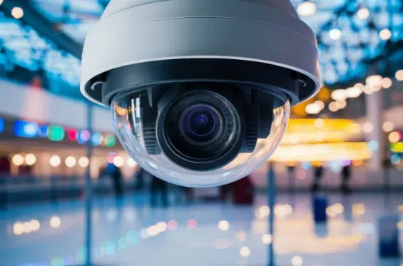 CCTV camera close up image