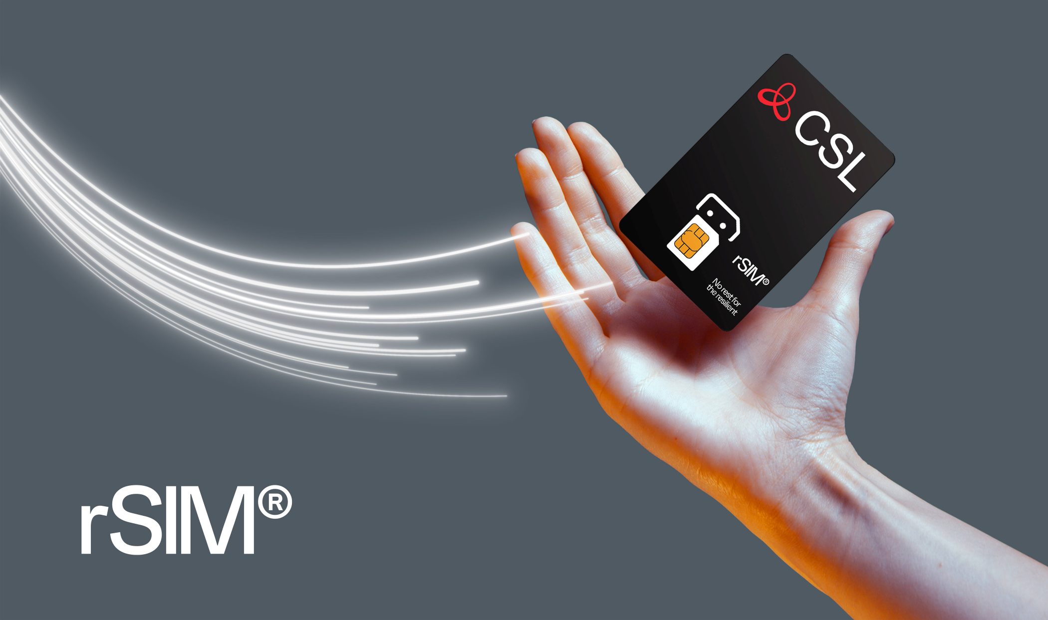 hand holds levitating CSL rSIM SIM image