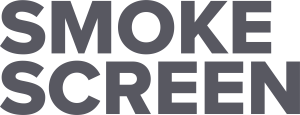 Smoke Screen logo all grey cap letters