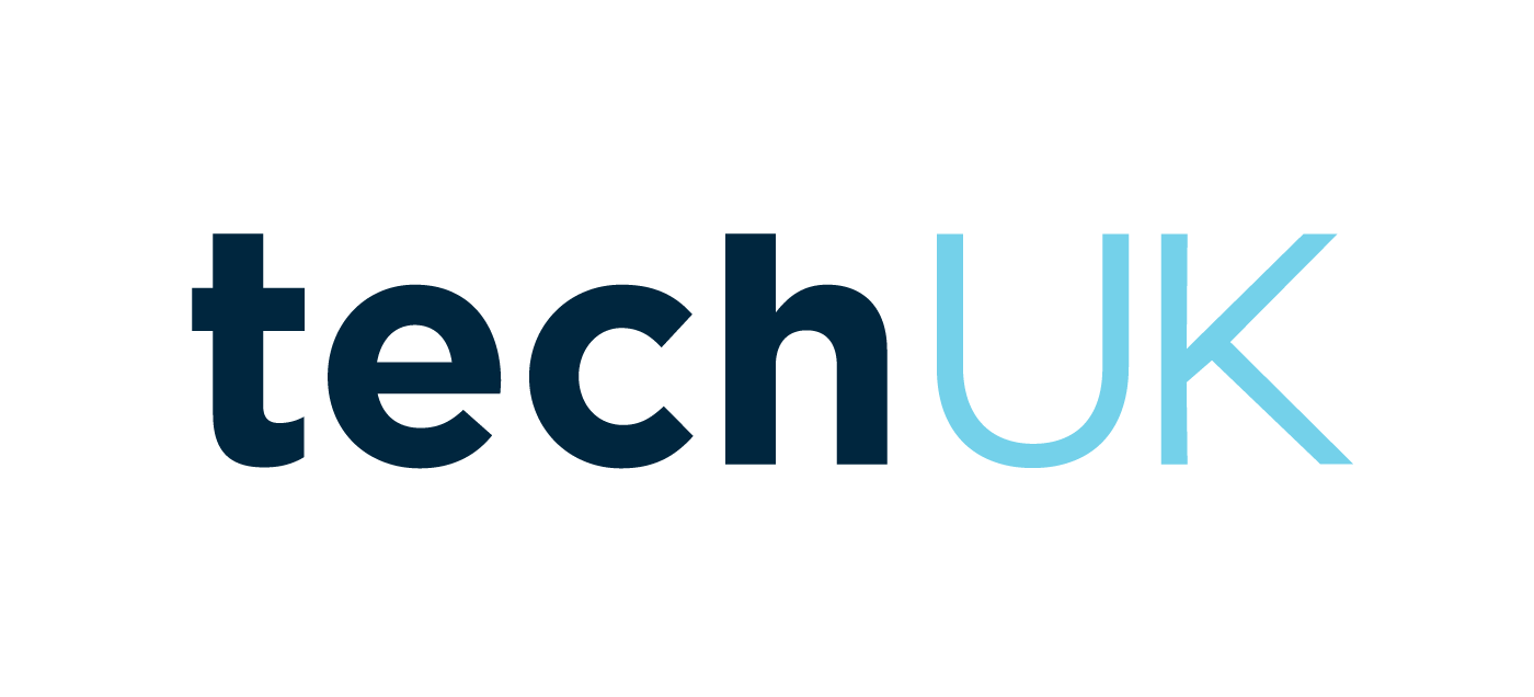 TechUK logo blue and white